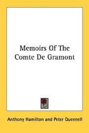 Tapa de Memoirs of the comte de Gramont