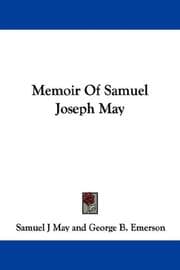 Tapa de Memoir Of Samuel Joseph May