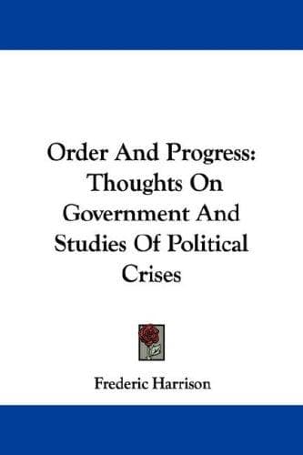 Tapa de Order And Progress