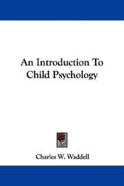 Tapa de An Introduction To Child Psychology