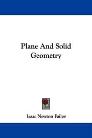 Tapa de Plane And Solid Geometry