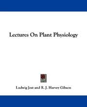 Tapa de Lectures On Plant Physiology