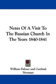 Tapa de Notes Of A Visit To The Russian Church In The Years 1840-1841