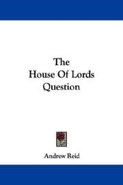 Tapa de The House Of Lords Question