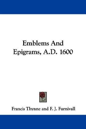 Tapa de Emblems And Epigrams, A.D. 1600