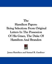 Tapa de The Hamilton Papers