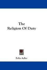 Tapa de The religion of duty