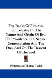 Tapa de Five books of Plotinus