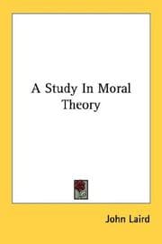 Tapa de A study in moral theory ...