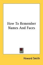 Tapa de How To Remember Names And Faces