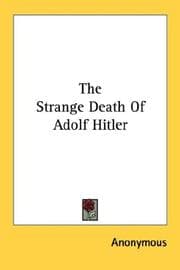 Tapa de The Strange Death Of Adolf Hitler