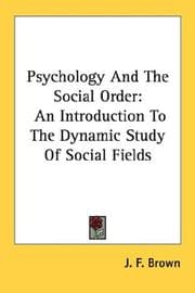 Tapa de Psychology And The Social Order