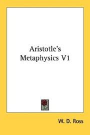 Tapa de Aristotle's Metaphysics V1