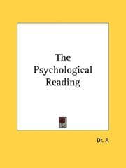 Tapa de The Psychological Reading