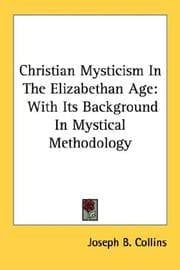 Tapa de Christian Mysticism In The Elizabethan Age