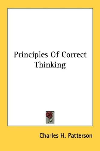 Tapa de Principles Of Correct Thinking