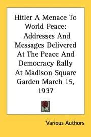 Tapa de Hitler A Menace To World Peace