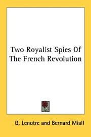 Tapa de Two royalist spies of the French revolution