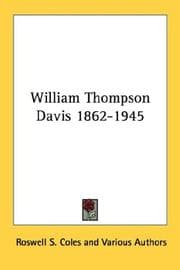 Tapa de William Thompson Davis 1862-1945