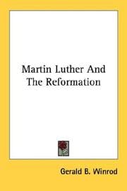 Tapa de Martin Luther And The Reformation