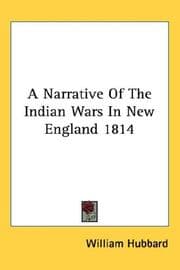 Tapa de A Narrative of the Indian Wars in New England 1814