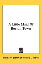 Tapa de A Little Maid of Boston Town