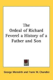 Tapa de The Ordeal of Richard Feverel a History of a Father and Son