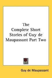 Tapa de The Complete Short Stories of Guy de Maupassant Part Two