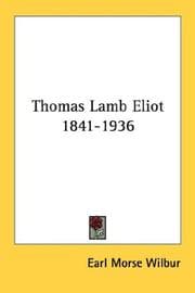 Tapa de Thomas Lamb Eliot, 1841-1936