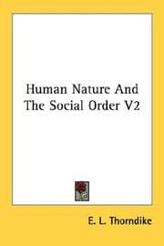 Tapa de Human Nature And The Social Order V2