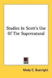 Tapa de Studies In Scott's Use Of The Supernatural