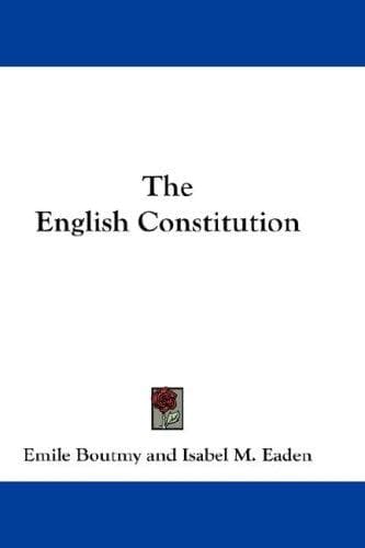 Tapa de The English Constitution