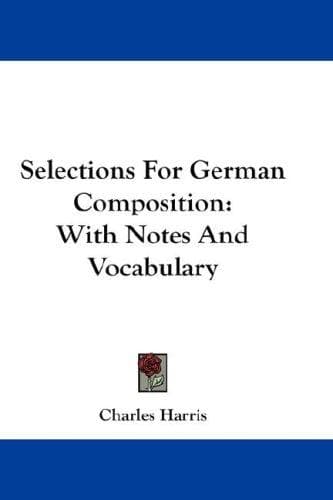 Tapa de Selections For German Composition