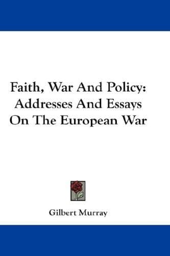 Tapa de Faith, War And Policy