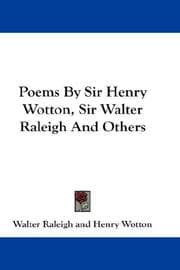 Tapa de Poems By Sir Henry Wotton, Sir Walter Raleigh And Others
