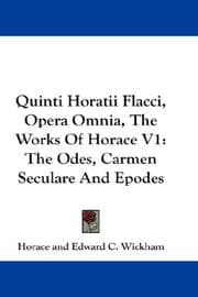 Tapa de Quinti Horatii Flacci, Opera Omnia, The Works Of Horace V1