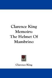 Tapa de Clarence King Memoirs
