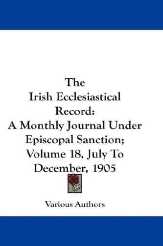 Tapa de The Irish Ecclesiastical Record