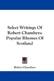 Tapa de Select Writings Of Robert Chambers