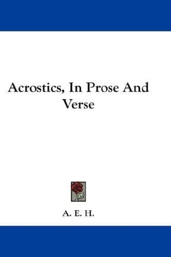 Tapa de Acrostics, In Prose And Verse