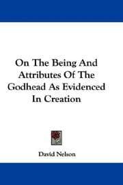 Tapa de On The Being And Attributes Of The Godhead As Evidenced In Creation