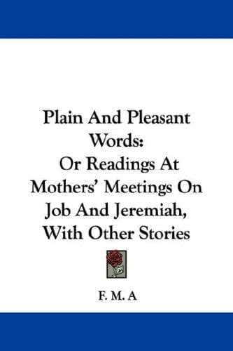 Tapa de Plain And Pleasant Words