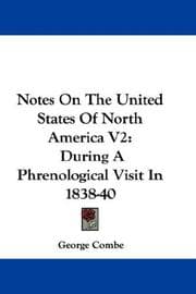 Tapa de Notes On The United States Of North America V2
