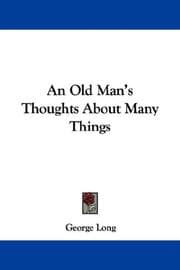 Tapa de An Old Man's Thoughts About Many Things