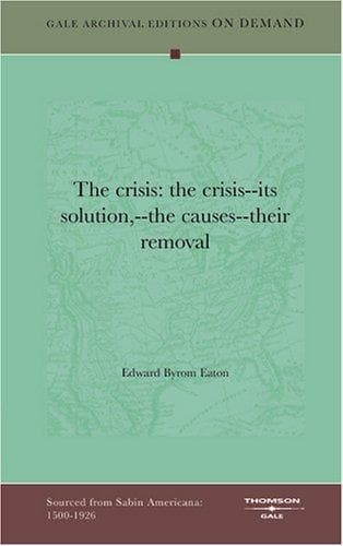 Tapa de "The crisis."