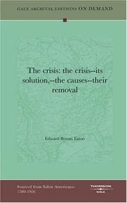 Tapa de "The crisis."
