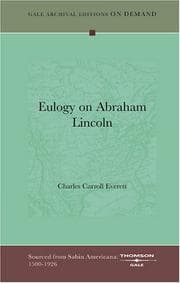 Tapa de Eulogy on Abraham Lincoln
