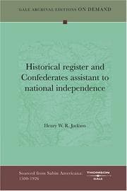 Tapa de Historical register and Confederates assistant to national independence