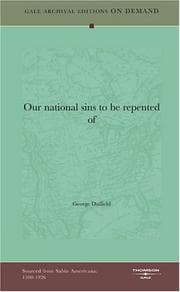 Tapa de Our national sins to be repented of
