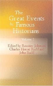 Tapa de The Great Events by Famous Historians Vol. 1